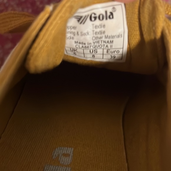 Gola sneakers// mustard color// US 8 (Euro 39)/ GUC - Picture 6 of 6